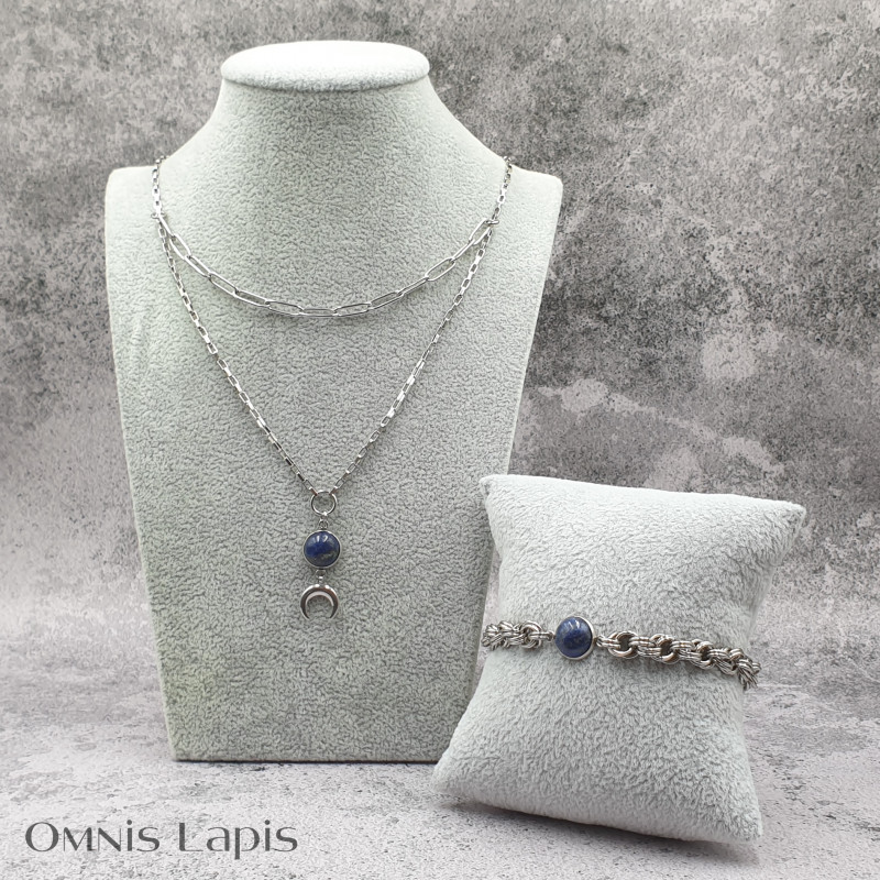 Zestaw chainmaille - lapis-lazuli, lunula_photo1