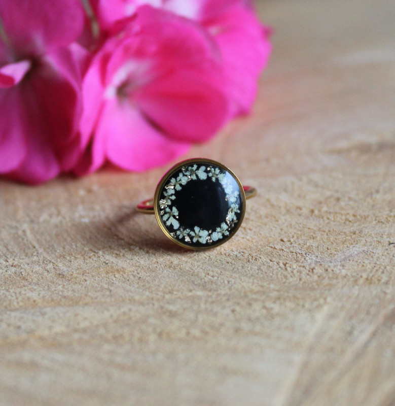 Złoty pierścionek czarny kocie oko czarne_photo1